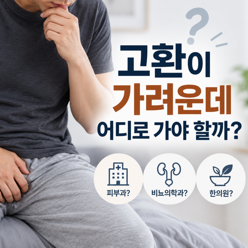 고환습진병원, 피부과 vs 비뇨기과 어디로 가야 할까요?