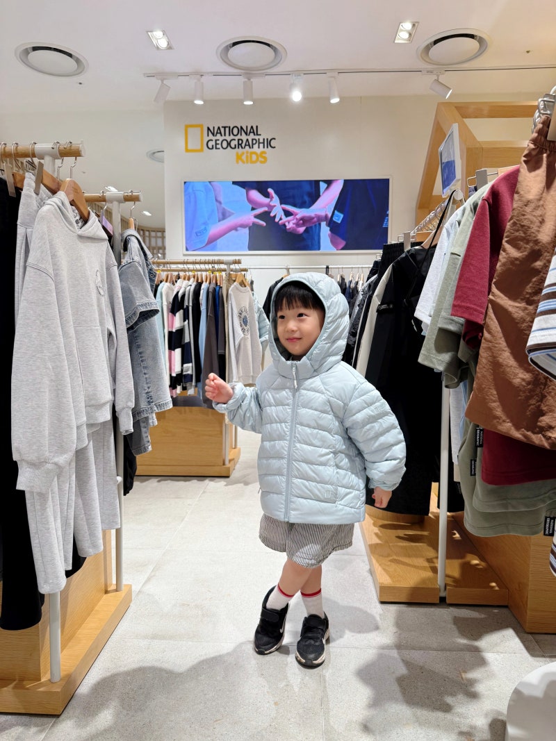 내셔널지오그래픽 키즈패딩 경량 다운점퍼 주니어옷