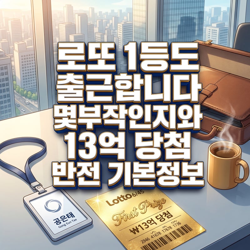 로또 1등도 출근합니다 몇부작인지와 13억 당첨 반전 기본정보
