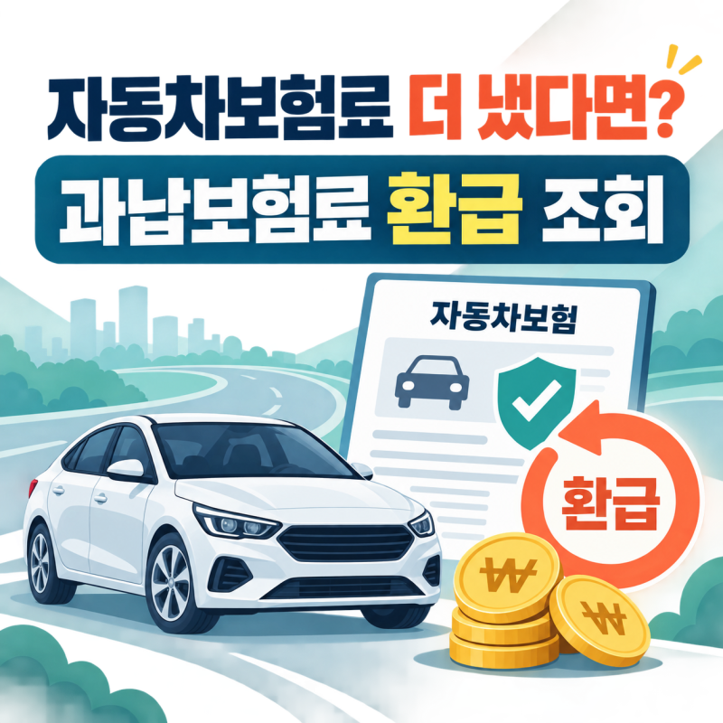 자동차보험료를 더 냈을 수도 있다? 과납보험료 환급 조회 방법