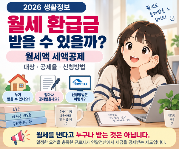 월세 환급금 받을 수 있을까? 월세 세액공제 대상·신청방법
