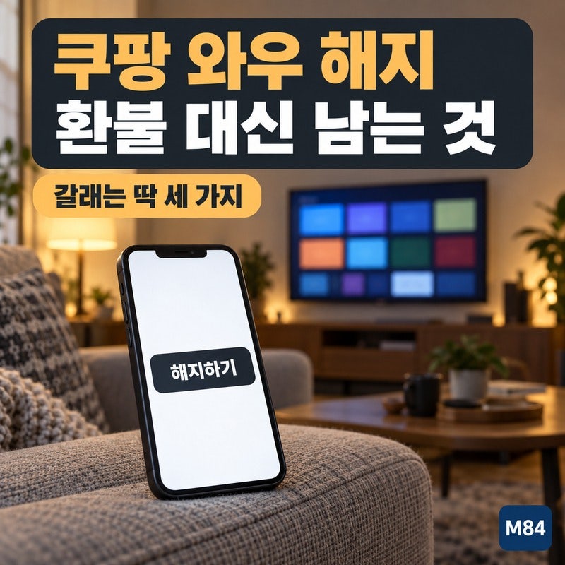 쿠팡 와우 해지, 이번 달 혜택을 이미 썼다면 환불 대신 남는 것이 있습니다 — 갈래는 딱 세 ....
