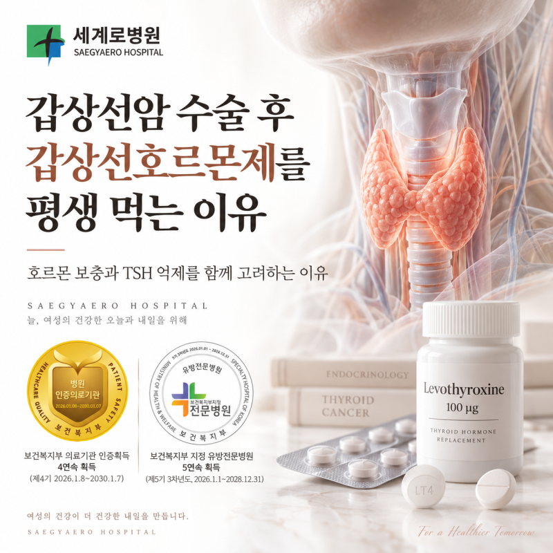 갑상선암 수술 후 갑상선호르몬제를 평생 먹는 이유