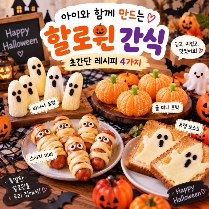아이와 할로윈 간식 만들기｜집에서 쉽게 만드는 초간단 메뉴 4가지