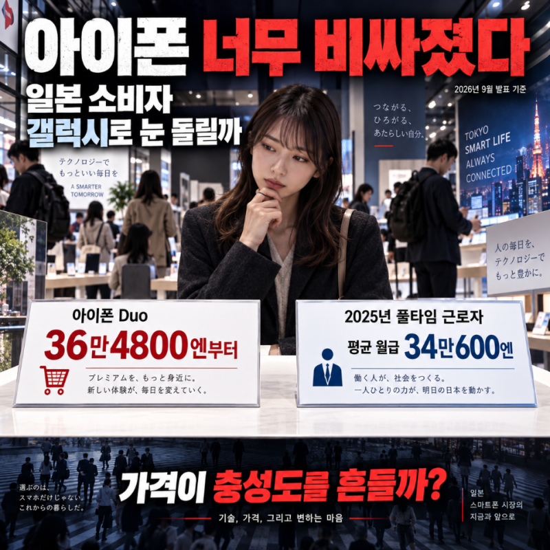 "아이폰 너무 비싸졌다" 일본 소비자 갤럭시로 눈 돌릴까