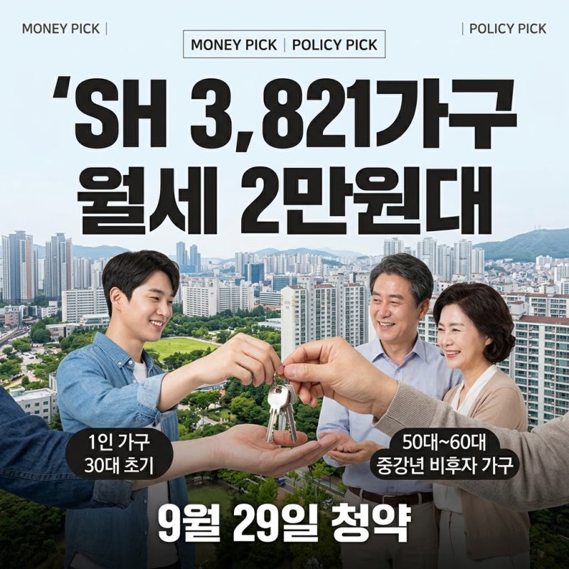 서울 월세가 2만원대?｜SH 재개발임대주택 3,821세대 모집, 신청자격·소득기준·청약일정 총정....