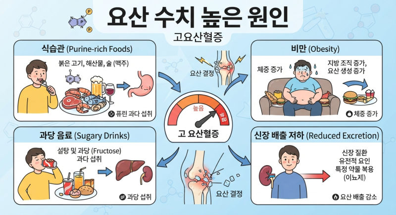 요산 수치 높음 원인과 낮추는 방법, 통풍 식단까지 현직 간호사 가이드