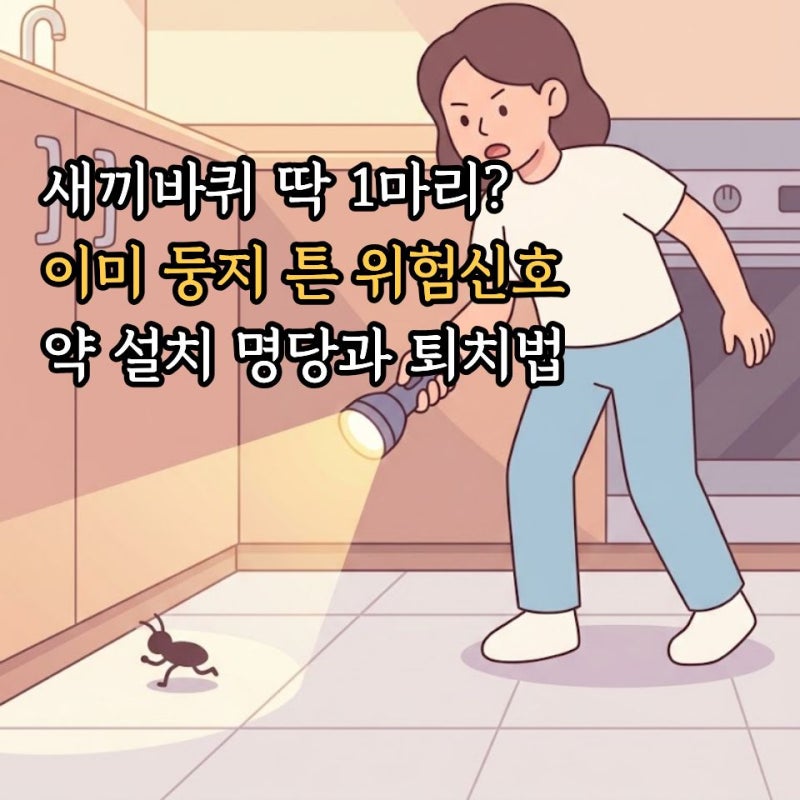 새끼바퀴벌레 보였다면 비상! 바퀴벌레 없애는법과 강력한 바퀴벌레약 퇴치법 총정리