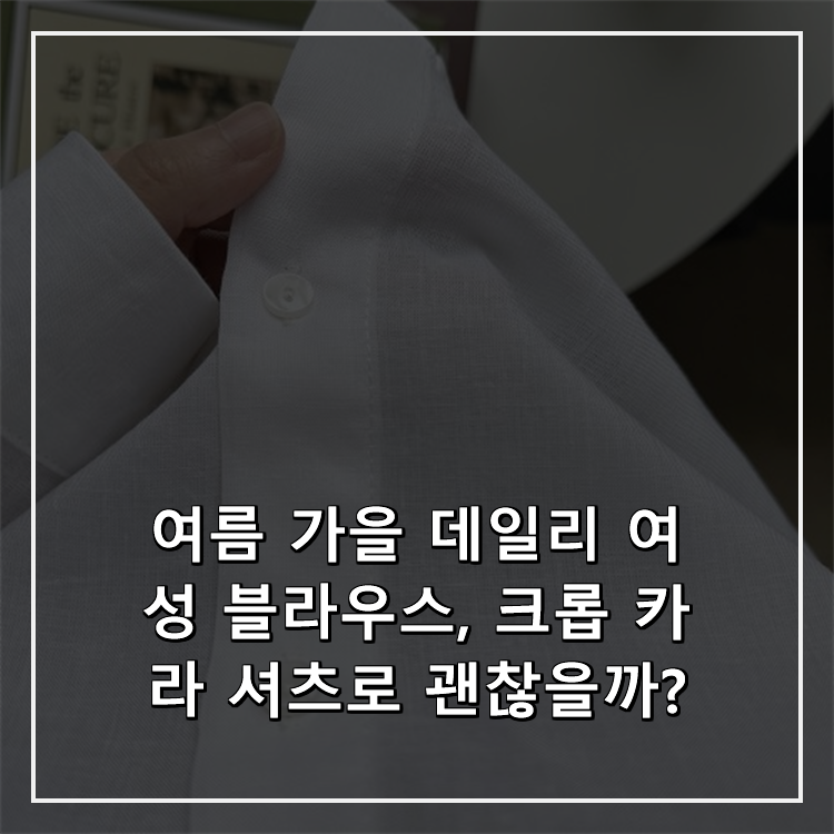 여름 가을 데일리 여성 블라우스, 크롭 카라 셔츠로 괜찮을까?