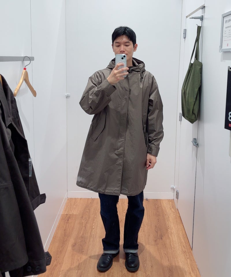 유니클로U 10주년 26FW 젠더리스 피쉬테일 파카 카키컬러 야상 후기 사이즈 리뷰