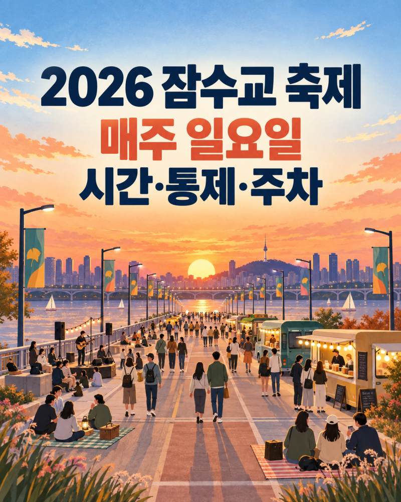 2026 잠수교 뚜벅뚜벅축제｜9월 13일 일정·교통통제·주차·반포 맛집