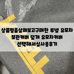 상품평을살펴보고구매한 루넬 유모차 보관커버 덮개 유모차커버 선택해서실사용후기