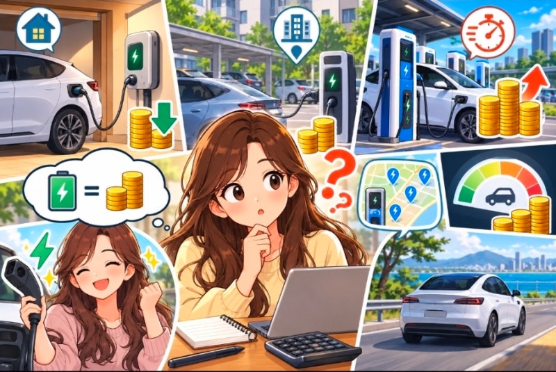 전기차 충전비 한 달에 얼마 들까? 집밥·완속·급속 요금과 100km 실제 비용 계산법