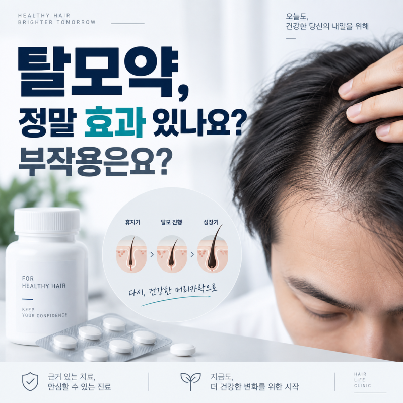 탈모약, 정말 효과 있나요?부작용은요?
