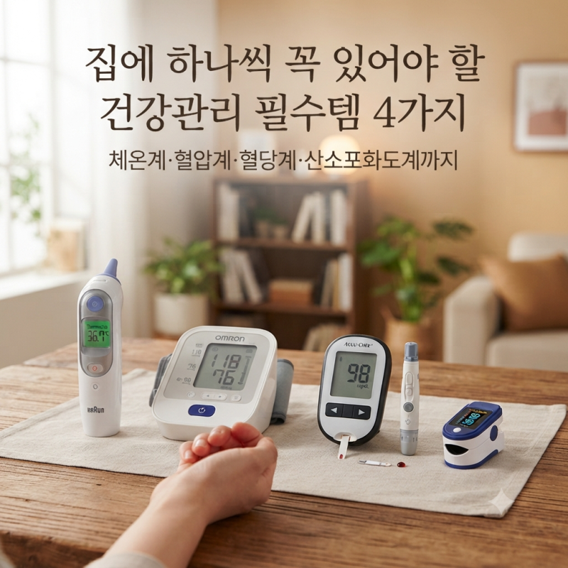 집에 하나씩 꼭 있어야 할 건강관리 필수템 4가지, 체온계부터 혈압계·혈당계까지