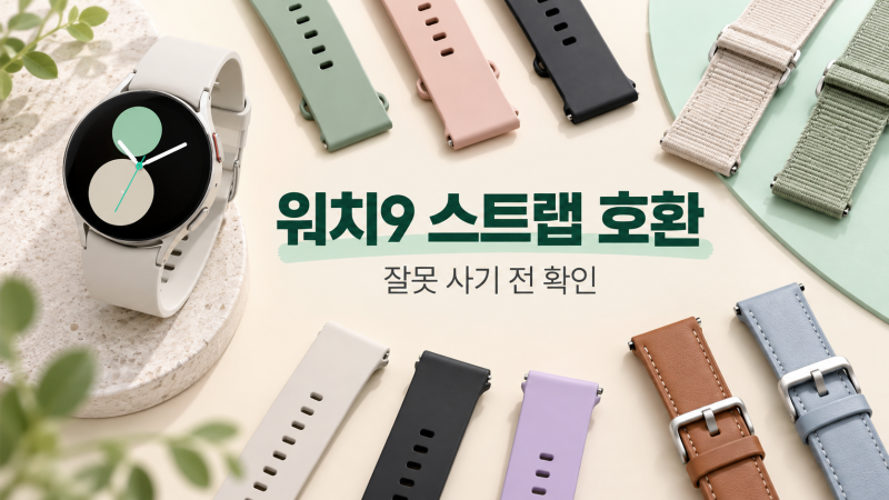 갤럭시 워치9 스트랩 사이즈와 호환 규격 잘못 사기 전 확인