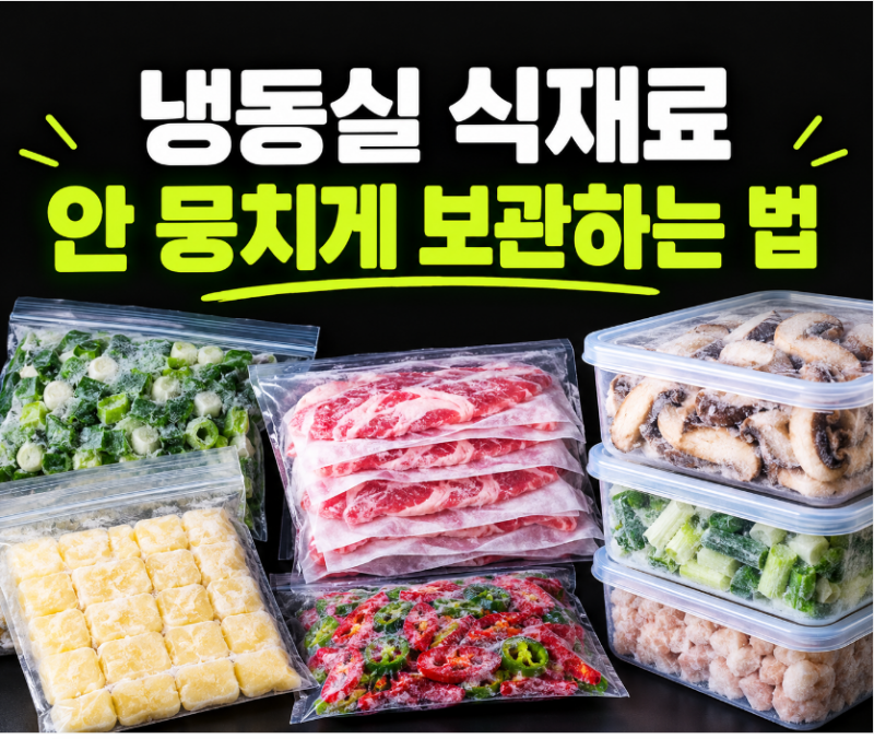 자취생 냉동실 식재료 뭉치지 않게 오랫동안 소분 보관하는 방법