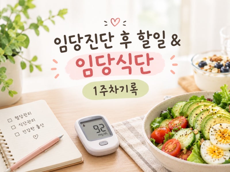 [임당기록] 임신성당뇨 진단 후 할일 & 식단 1주차기록