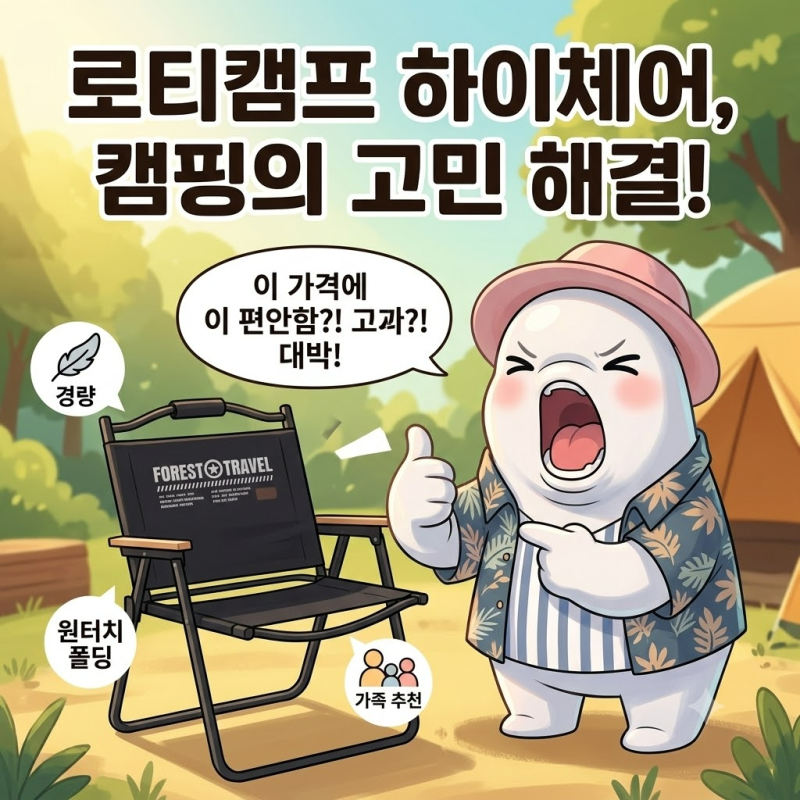 캠핑의자 추천 로티캠프 로우체어 하이 가격 실사용 후기