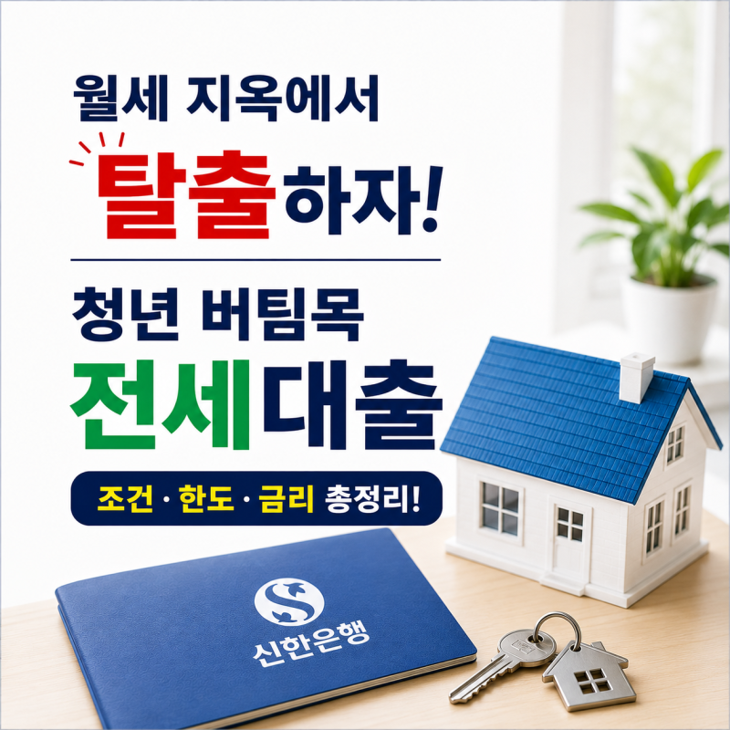 "월세 지옥에서 탈출하자!" 신한은행 청년 버팀목전세자금대출 신청 조건부터 한도·금리까....