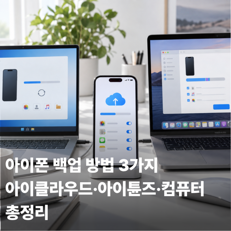 아이폰 백업 방법 3가지, 아이클라우드·아이튠즈·컴퓨터 총정리