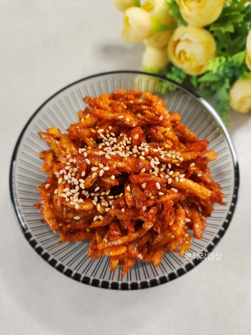 고추장 보리새우볶음 레시피 | 매콤 달콤한 건새우 밑반찬!