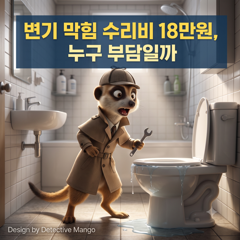 변기 막힘 수리비 18만원, 누구 부담일까