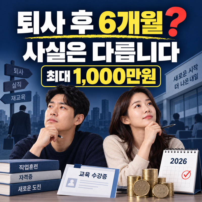 2026 직업훈련생계비 대부｜퇴사자 조건과 최대 1,000만원 계산