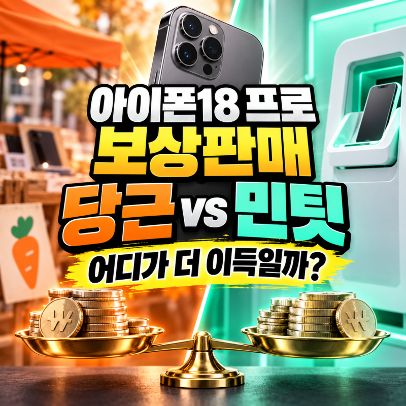 아이폰18 프로 보상판매, 당근 vs 민팃 어디가 더 이득일까?