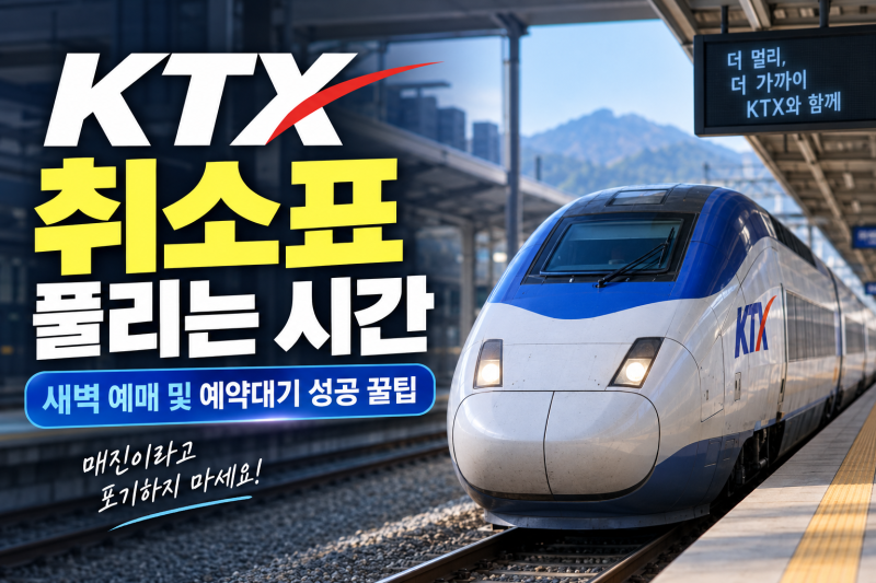 KTX 취소표 풀리는 시간 총정리｜새벽 예매 및 예약대기 성공 꿀팁