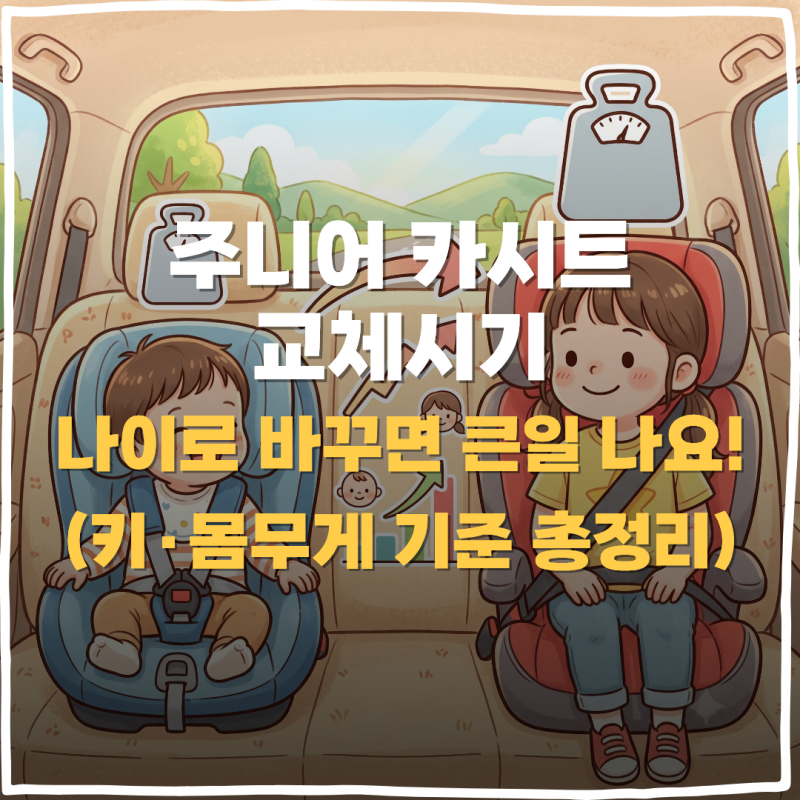 유아용 주니어 카시트 교체 시기, 토들러와 비교 및 몸무게 기준
