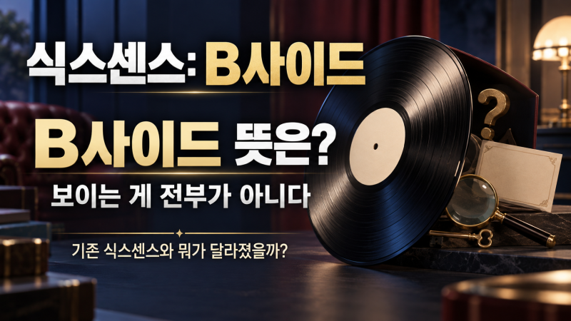 식스센스 B사이드 뜻은? 기존 식스센스와 달라진 점 정리