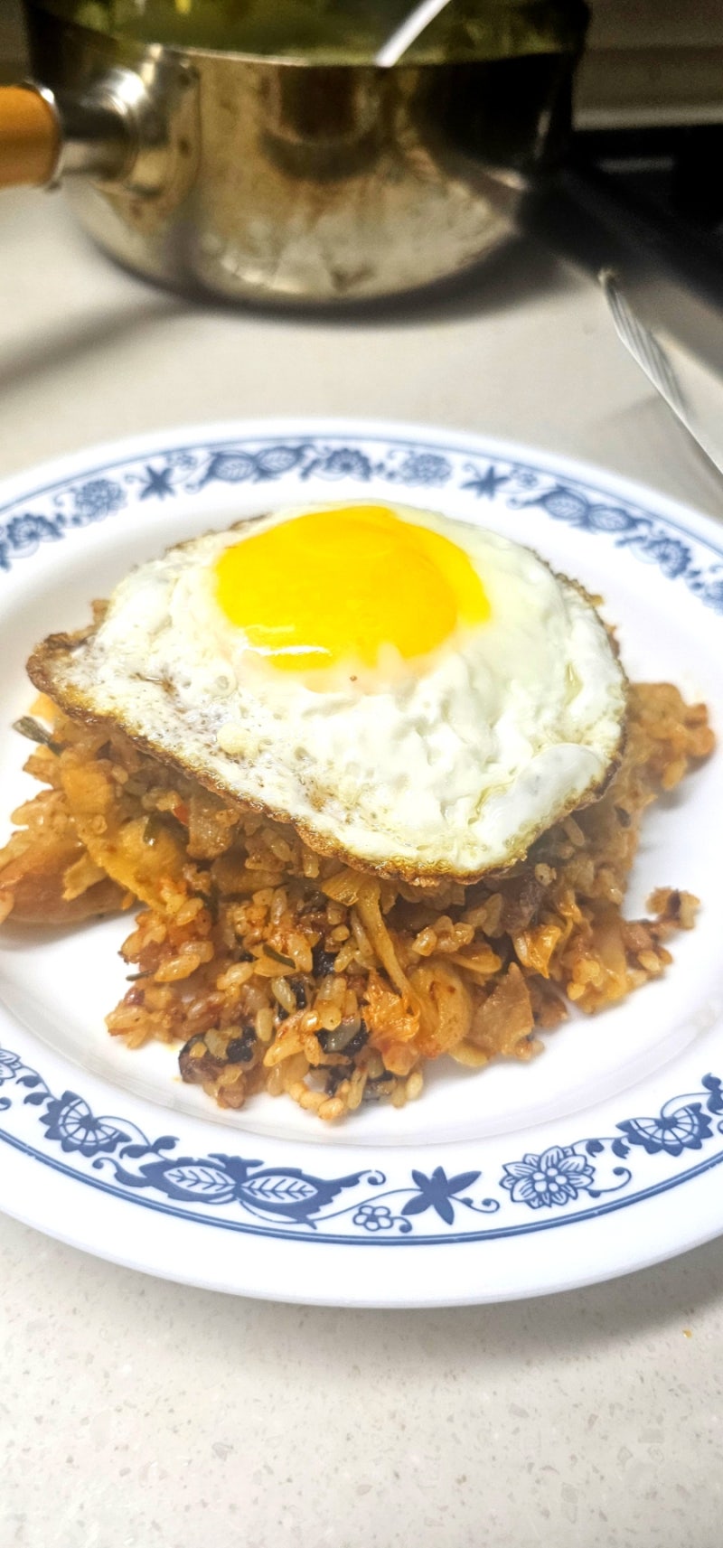 대패삼겹살김치볶음밥 레시피, 파김치까지 넣으면 두 아들이 순삭