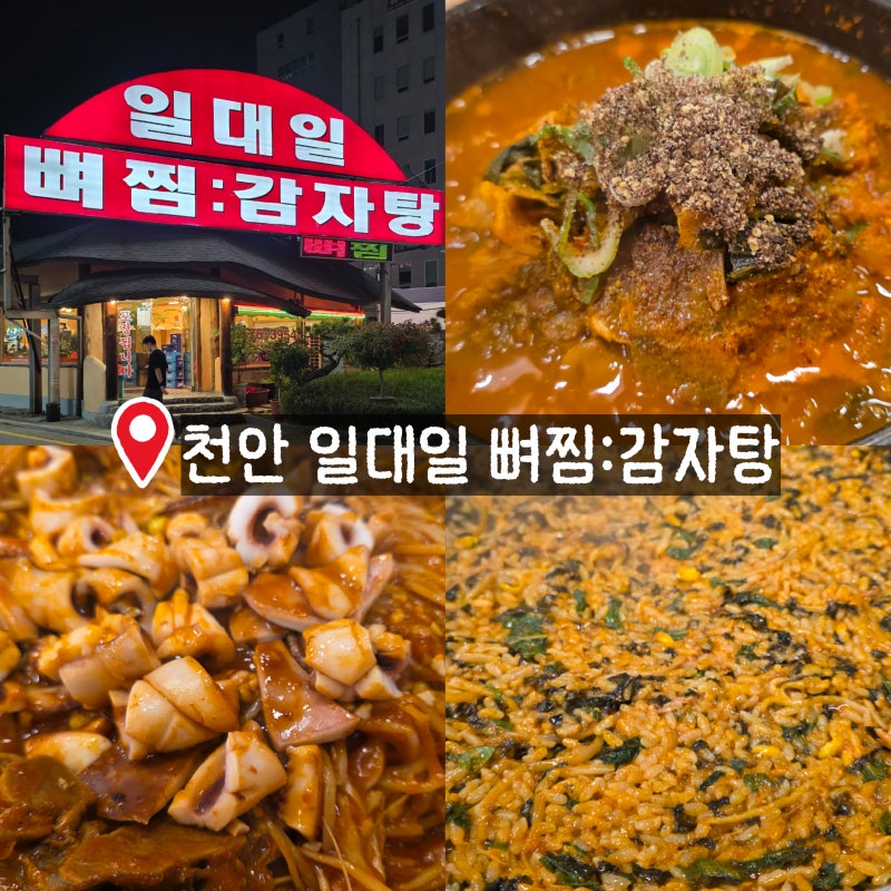 천안 맛집 I 쌍용동 일대일뼈찜대감자탕, 뼈찜 뼈해장국 내돈내산 후기 24시 영업하는 맛집 ....