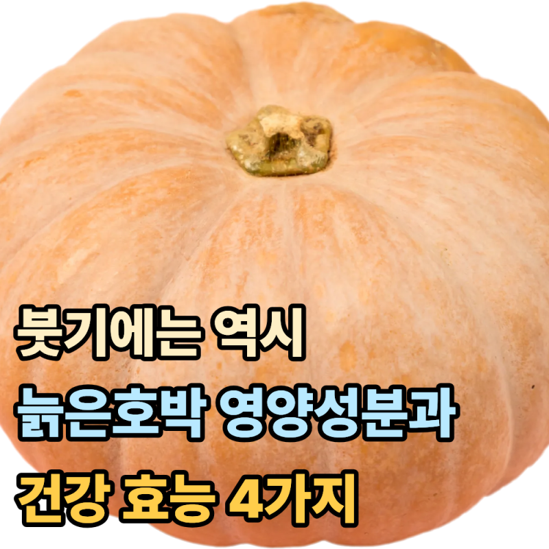 "붓기에는 역시~"...늙은호박 영양성분 및 효능 4가지, 먹는법