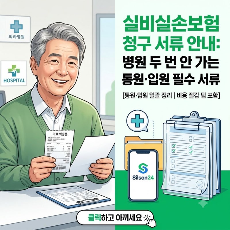 실비·실손보험 청구 서류 안내: 병원 두 번 안 가는 통원·입원 필수 서류