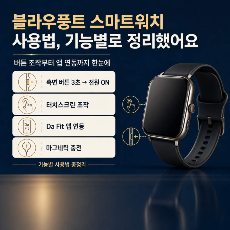 블라우풍트 스마트워치 사용법, 하나 하나 쉽게 기능별로 정리했어요