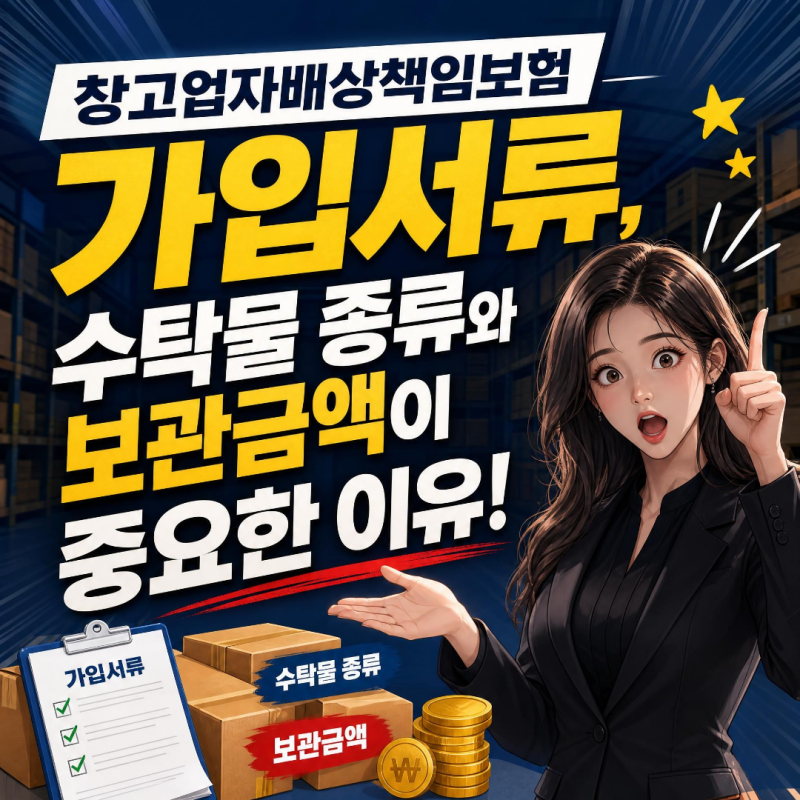 창고업자배상책임보험 가입서류, 수탁물 종류와 보관금액이 중요한 이유