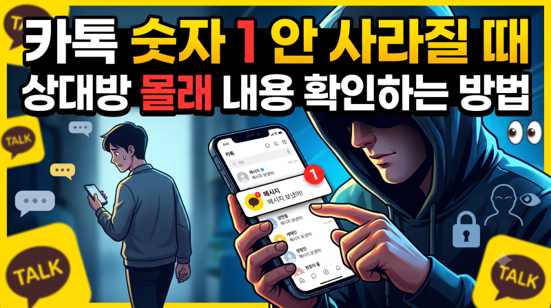 "혹시 나 차단당했나?" 카톡 숫자 1 안 사라질 때 상대방 몰래 100% 확인하는 확실한 방법 3가지