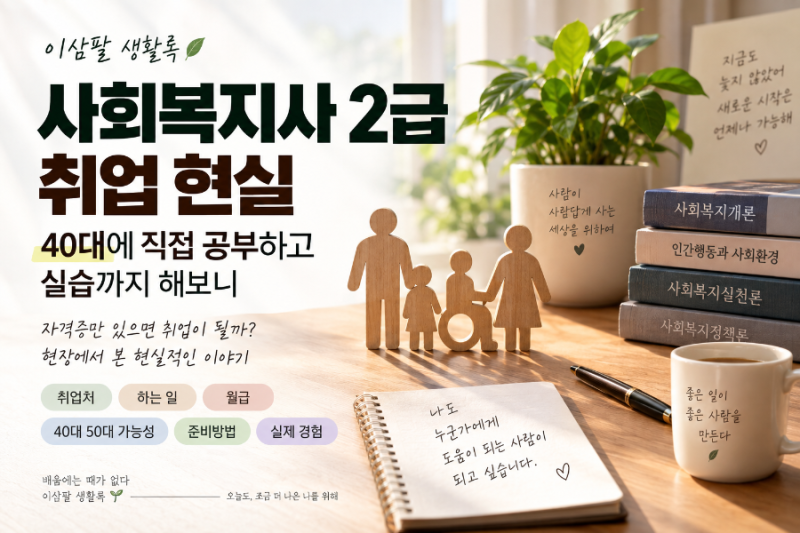 사회복지사 2급 취업 현실｜40대에 직접 공부하고 실습까지 해보니