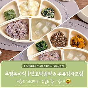 15개월 아기 무염 유아식｜단호박범벅 & 우유감자조림, 간단한 아기 반찬 2가지