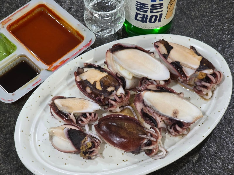 군산 쫄갑오징어 택배 후기 농라에서 주문한 한입 갑오징어 통찜 황금레시피