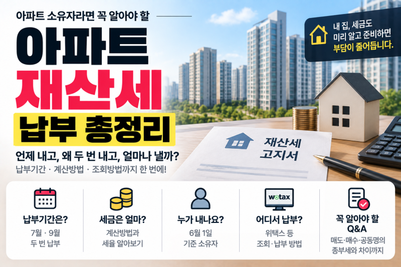 # 아파트 재산세 납부기간 언제일까?