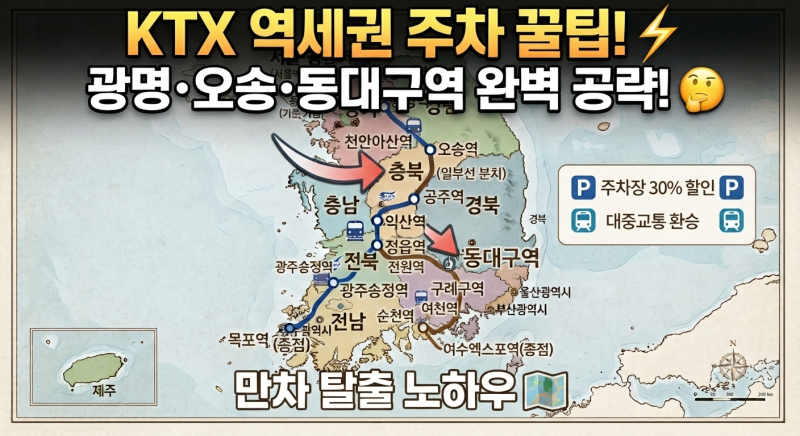 [역세권 주차 꿀팁] 광명·오송·동대구역 주차요금 할인부터 만차 탈출 노하우까지 ️