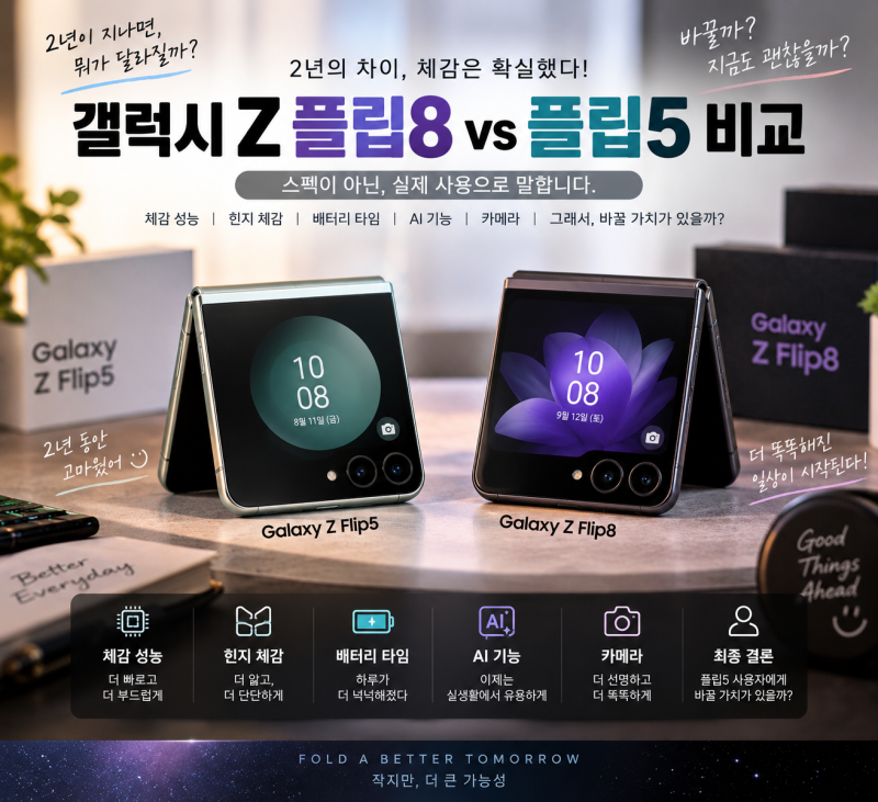 갤럭시 Z 플립5에서 플립8로 바꿔보니｜2년 사용자가 느낀 실제 차이