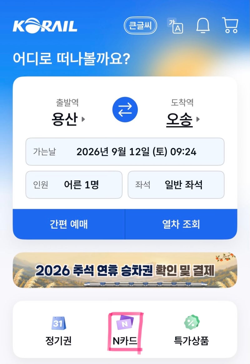 케이티엑스 할인 꿀팁! 장거리 커플의 교통비 아끼는 방법✨ KTX-N카드
