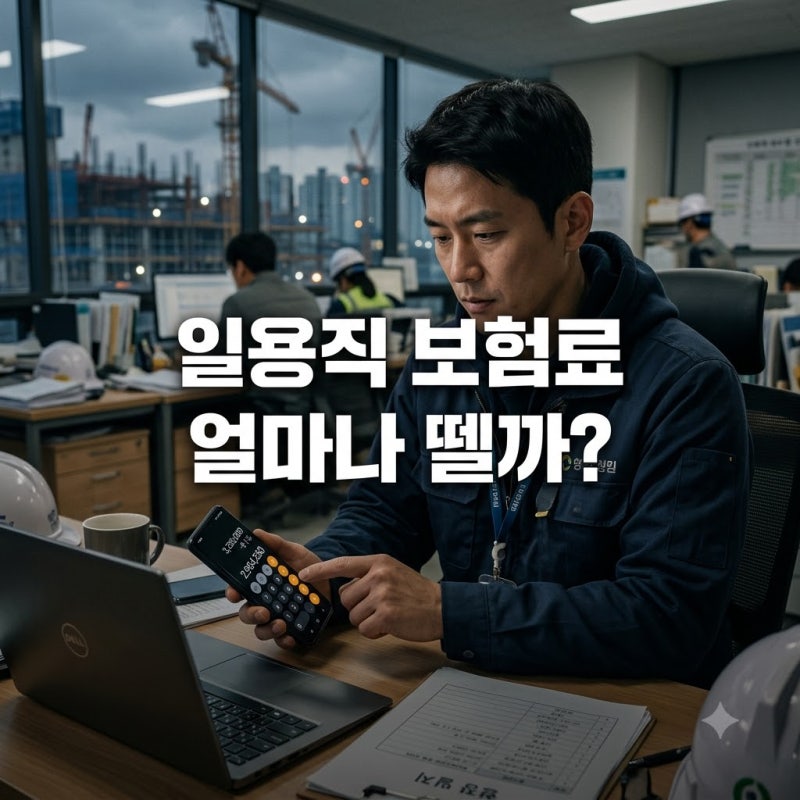일용직4대보험계산기 직접 돌려보니.. 8일만 일해도 이만큼 떼인다고?