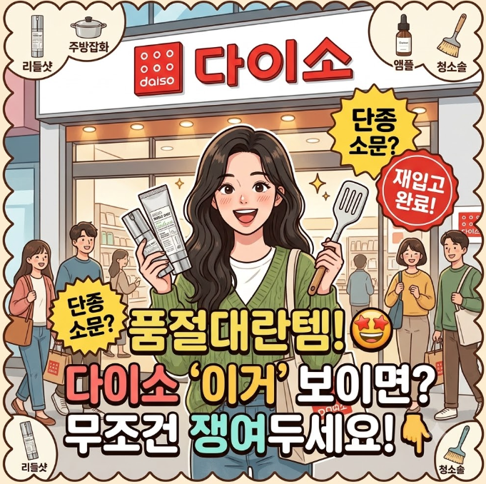 [다이소 추천템] "단종 소문에 3군데 돌았어요" 지금 매장 보이면 무조건 집어야 할 대란템 TOP....