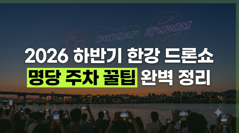 한강 드론쇼 일정부터 명당까지 총정리(시간, 주차, 위치, 준비물 꿀팁)
