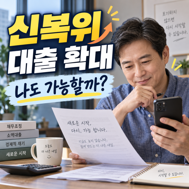 신용회복위원회 소액대출 1,200억→4,200억 확대, 최대 1,500만원까지 받을 수 있을까?
